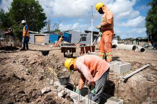 Avance de obras viales en barrio Marconi por Plan ABC