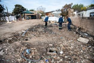 Trabajos de recuperación de finca incendiada en el marco del Programa ABC Oportunidad Trabajo