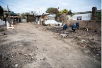 Trabajos de recuperación de finca incendiada en el marco del Programa ABC Oportunidad Trabajo