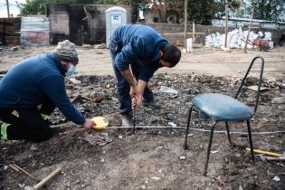 Trabajos de recuperación de finca incendiada en el marco del Programa ABC Oportunidad Trabajo