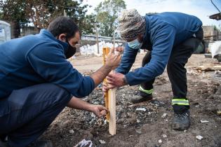 Trabajos de recuperación de finca incendiada en el marco del Programa ABC Oportunidad Trabajo