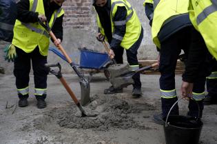 Cuadrilla del Programa ABC Trabajo en las inmediaciones del MAM