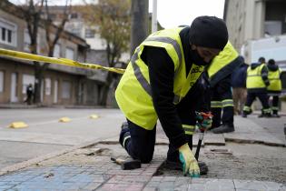 Cuadrilla del Programa ABC Trabajo en las inmediaciones del MAM