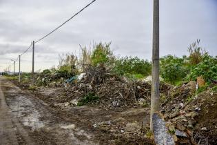 Basura alrededor del muelle del Cerro