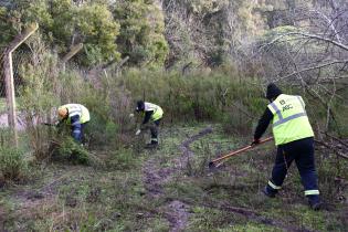 Cuadrilla de trabajo del Programa ABC Trabajo en el Parque Lecocq