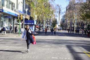 Paseo peatonal en Av. 18 de Julio