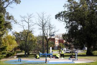 Cuadrilla de trabajo del Programa ABC Trabajo en el Parque Baroffio