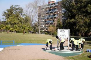 Cuadrilla de trabajo del Programa ABC Trabajo en el Parque Baroffio