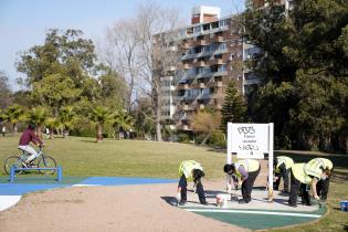 Cuadrilla de trabajo del Programa ABC Trabajo en el Parque Baroffio