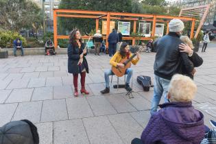 Paseo peatonal en Av. 18 de Julio