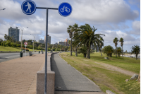 Bicicircuito Montevideo. Bicisenda Rambla Gandhi
