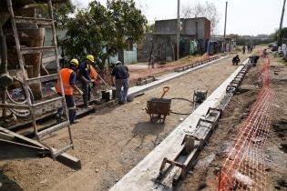 Hormigonado en barrio Las Cabañitas en el marco del Plan ABC