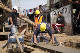 Hormigonado en barrio Las Cabañitas en el marco del Plan ABC