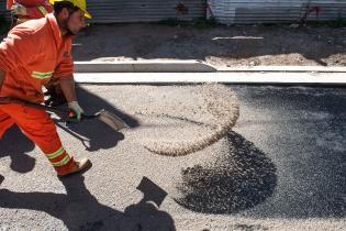 Asfaltado en barrio Las Cabañitas 