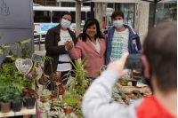 Inauguración de la Feria de la Primavera en la explanada de la Intendencia de Montevideo