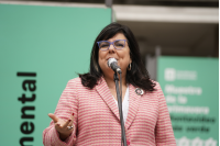 Inauguración de la Feria de la Primavera en la explanada de la Intendencia de Montevideo