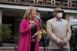 Inauguración de la Feria de la Primavera en la explanada de la Intendencia de Montevideo