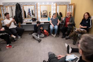 Camarines luego del ensayo general de Euforia de los derrotados en el Teatro Solís, 23 de setiembre de 2021 Camarines luego del ensayo general de Euforia de los derrotados en el Teatro Solís, 23 de setiembre de 2021