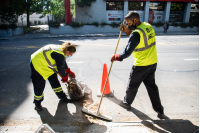 Barrido especial por pelusa de plátanos en Avenida San Martín