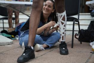 Body painting en la explanada del Teatro Solís en el marco de la semana de Equidad Étnico Racial 