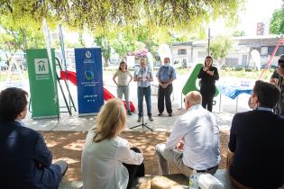 Inauguración de obra en el Espacio recreativo infantil de la plaza deportes Nº 12