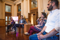 Presentación de la zarzuela &quot;La del manojo de rosas&quot; de Pablo Sorozábal en el foyer del Teatro Solís