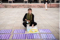 Actividades en la explanada de la Intendencia de Montevideo en el marco del Día de los Derechos Humanos