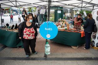 Inauguración de la Feria de la Economía Social en la Plaza de Cagancha