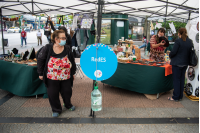 Inauguración de la Feria de la Economía Social en la Plaza de Cagancha