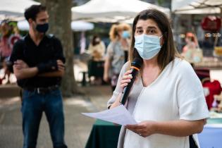 Inauguración de la Feria de la Economía Social en la Plaza de Cagancha