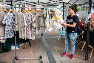 Inauguración de la Feria de la Economía Social en la Plaza de Cagancha