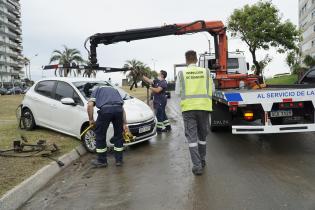 Cuadrillas de la Intendencia de Montevideo realizan tareas en barrio Malvín ante las intensas lluvias Cuadrillas de la Intendencia de Montevideo realizan tareas en barrio Malvín ante las intensas lluvias