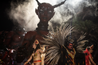 Desfile de Escuelas de Samba en las Canteras del Parque Rodó