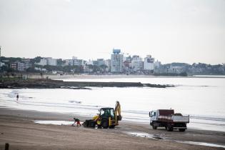 Operativo de limpieza en Playa Buceo por la celebración de Iemanjá