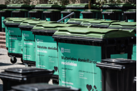 Lanzamiento del programa “Reciclando Barrio a Barrio” en la explanada de la Intendencia de Montevideo