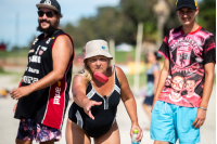 Encuentro de tejo en playa del Cerro en el marco del Programa Verano