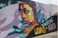 Mural Montevideo libre de acoso en el Centro Comunal Zonal Nº4