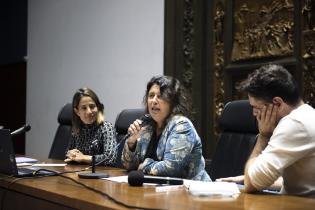 Presentación del Sistema de Cuidados de Bogotá, Colombia en el Salón Azul de la Intendencia de Montevideo