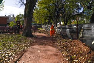 Ejecución de obra de pista de Pumptrack en Parque Batlle Ejecución de obra de pista de Pumptrack en Parque Batlle