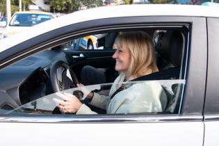 Presentación de nuevos taxis eléctricos en el Intercambiador Belloni