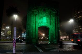 Puerta de la Ciudadela iluminada en el marco del Mes del Medio Ambiente Puerta de la Ciudadela iluminada en el marco del Mes del Medio Ambiente