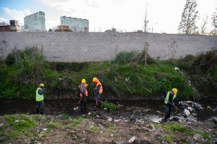 Limpieza en barrio Aquiles Lanza en el marco del Plan ABC + Unión Malvín Norte, 10 de junio de 2022