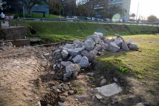 Obras viales en el puente de la calle Erevan en el marco del Plan ABC +Unión - Malvín Norte , 10 de junio de 2022