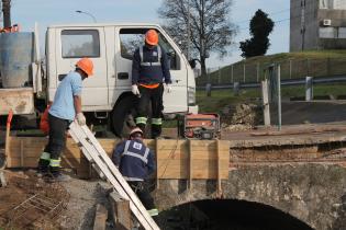 Obras viales en el puente de la calle Erevan en el marco del Plan ABC +Unión - Malvín Norte