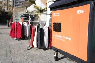 Lanzamiento de Campaña del abrigo en la explanada de la Intendencia de Montevideo