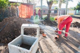 Instalaciones de cámaras nro. 1 para la conexión a la red de saneamiento en Manga