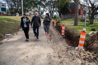 Obras de vialidad en la calle Diagonal Malvín Norte en el marco del Plan ABC+, 21 de julio de 2022