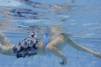 Clase de natacion del Programa de atención a personas con discapacidad