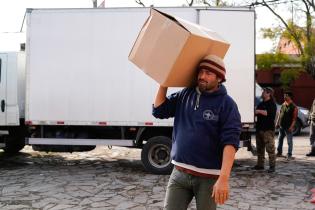 Entrega de abrigos a ollas populares en el Galpón de Corrales , 26 de julio de 2022