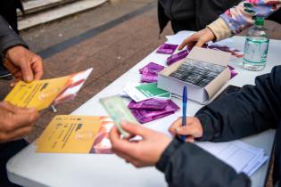 Jornada de test gratuitos de VIH en la Plaza de Cagancha , 29 de julio de 2022